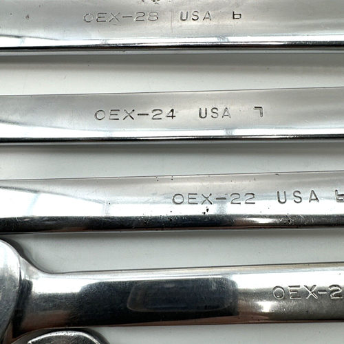 Snap On 7 piece wrench set SAE OEX-28 OEX-24 OEX-22 OEX-20 OEX-16 OEX-14 OEX-12 - Picture 4 of 13