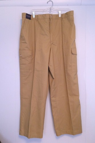 New 46x32 Khaki Twill Cargo Pants by 