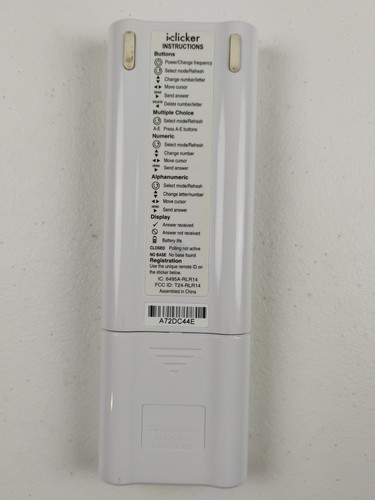 ICLICKER 2 STUDENT CLASSROOM RESPONSE REMOTE CONTROL TESTED ICLICKER2 - Picture 3 of 6