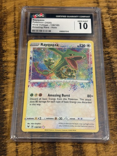 Rayquaza graded CGC 10 for sale on eBay