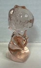 Vintage Fenton Art Glass Pink Baby Girl Kneeling Praying Figurine
