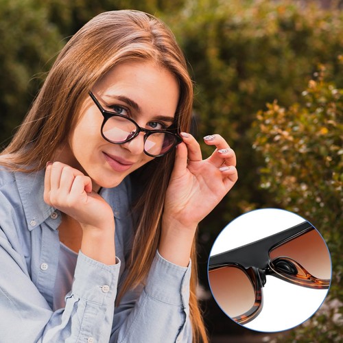 10 Pairs Eyeglass Nose Pads Black Adhesive Nose Pads Silicone Glasses Nose Gr... - Picture 6 of 7