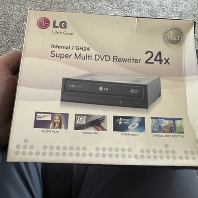 LG Super-Multi 24x Internal DVD±RW/CD-RW Drive - Black (GH24NSB0)