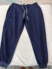 Figs Zamora Jogger Scrub Pants Navy Blue Women  s Sz XL E33