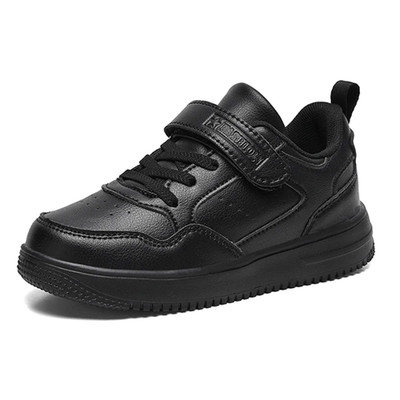 Children Sneaker Boys Casual Shoes Black Leather Flat Student Walking Shoes Non-
