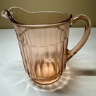 Pink Depression Glass Ribbed Pitcher Vase Vintage 6 Inches Tall