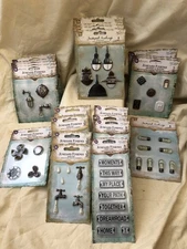 Crafting Lot 21 Packs PRIMA Junkyard Findings Lamps Switches Faucets Signs NOS