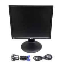 LG Flatron E1910P-BNW 19" LCD Monitor 1280 x 1024 VGA DVI w/Stand Cables