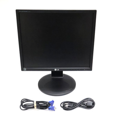 LG Flatron E1910P-BNW 19'' LCD Monitor 1280 x 1024 VGA DVI w/Stand & Cables