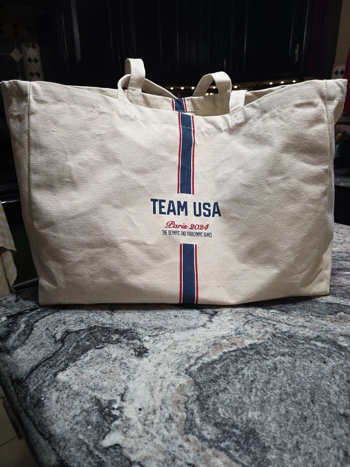 2024 Paris Olympics Team USA extra large size canvas tote bag - Image 3 of 4