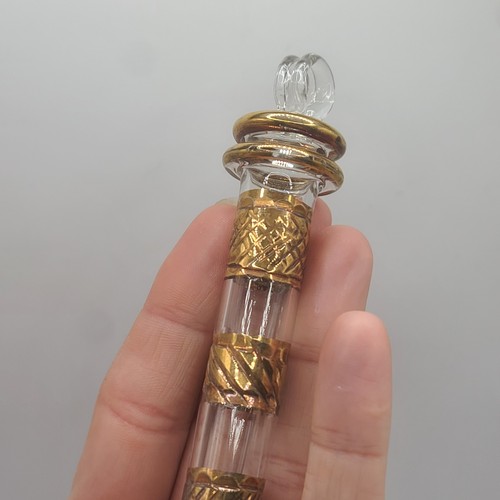 Vintage Glass Ornament Gold Tone - Picture 8 of 9