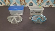 Lot of 2 Cressi  Oceanic Scuba Snorkle Goggles Blue
