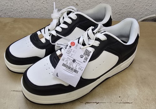 LH78# Bershka, Sneaker, Größe: 38, Farbe: Schwarz/weiß