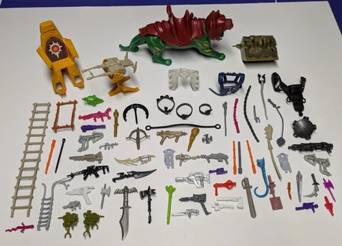 Vintage Masters of the Universe Castle Gray Skull Parts Lot He Man 75 Pieces