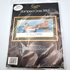 Golden Bee Stamped Cross Stitch Mallards Picture 20289, 20" x 10", 1986