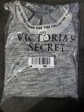 NEW Victoria's Secret L Pink Sweatshirt Pullover Long Sleeve Grey New