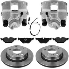 2 Bremssattel hinten für BMW 3 E46 Z4 Bremsscheibe Bremsbelag Verschleißanzeiger