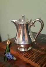 antike kleine kanne für Kaffee tee versilbert aus england