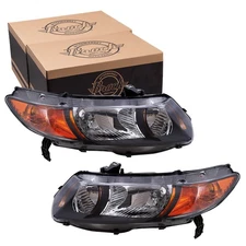 Headlight fits 2006-2009 Civic Si Coupe Set 33101SVBA02 HO2502133