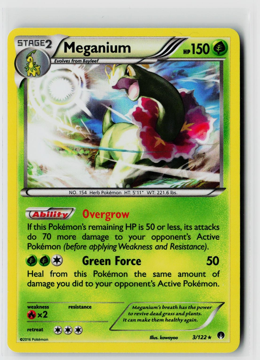 Pokemon XY - BREAKpoint #3/122 Meganium Reverse Holo