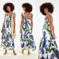 Farm Rio White Tropical Bird Print Dress Size S