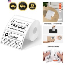 3x2 Inch White Thermal Labels, Thermal Sticker Labels for Price, Barcode, Mai...