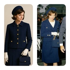 Vintage Holt Renfrew Linton Tweed Wool Suit Made in Canada Jackie O Style 60s