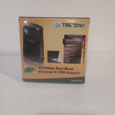 Trendnet TEW-684UB 450MBPS Dual Band Wireless N USB Adapter Brand New 