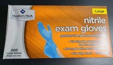 Member’s Mark Nitrile Exam Gloves Powder Free, Size Large - 200 Gloves