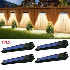 4Pack Brighter Solar Fence Lights Dusk to Dawn 8 LED Deck Door Wall Stair Lamp