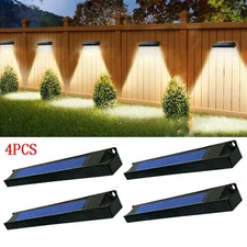 4Pack Brighter Solar Fence Lights Dusk to Dawn 8 LED Deck Door Wall Stair Lamp