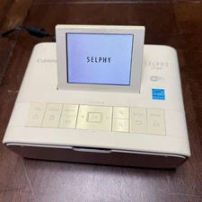 Canon Selphy Compact Photo Printer CP1300 White Works But No Ink Or Tray