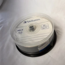 Verbatim BD-R 25GB Blank Media Blu-ray Disk Burn Open Pak Stock Supplies Gift