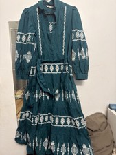 Zara Green Cotton Dress Size Medium