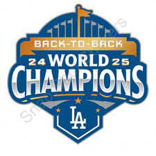 Los Angeles LA Dodgers 2025 Back To Back Champs Sticker/Decal 23