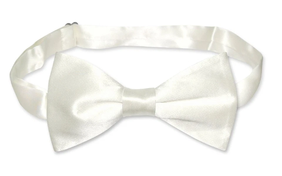 Conjunto de pajarita de vestir y pajarita color marfil blanco roto Biagio para hombre Foto 3 de 4