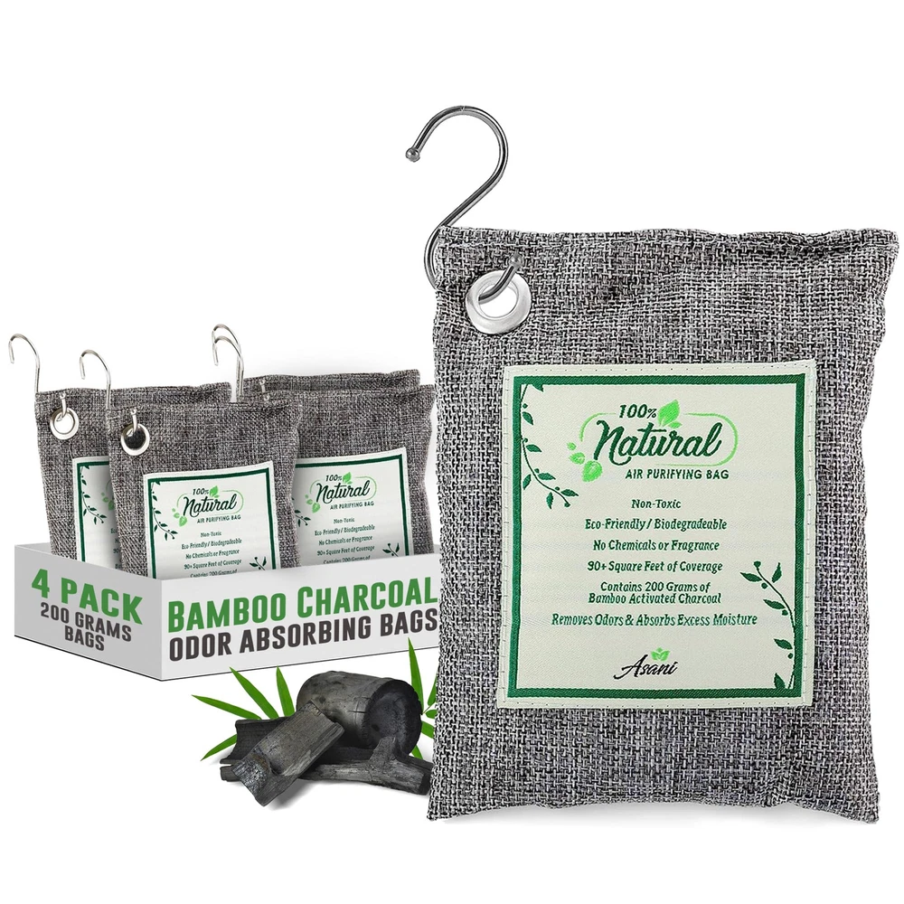 Air Purifier Bags with Activated (Purifying Pack of 4) | Natural Air Freshene...