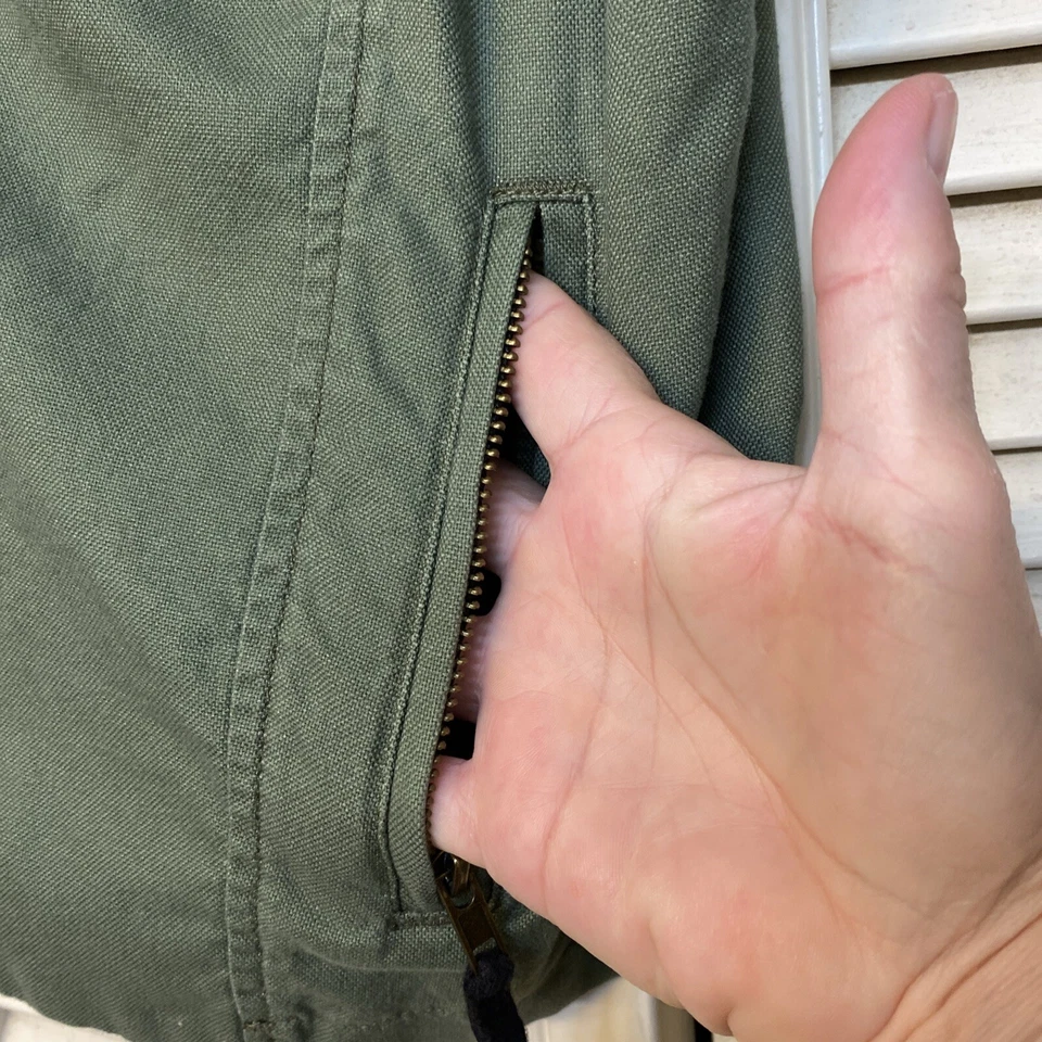 Chaleco vaquero verde GB cremalleras talla XS 100 % algodón Foto 3 de 4