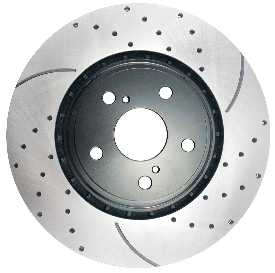Front Drilled Brake Rotors & Ceramic Pads for 2011 2012 2013-2017 Toyota Sienna Foto 3 de 4