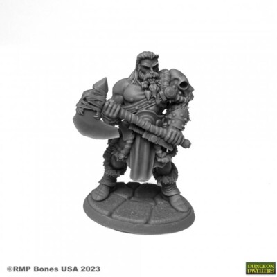 KREED BLOODBEARD, BARBARIAN Reaper Minis Bones USA Dungeon Dwellers REM07095 D&D