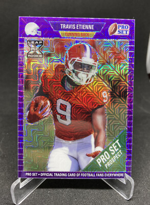 2021 Leaf Pro Set Travis Etienne Pro Set Prospect XRC Rookie Purple Wave /25