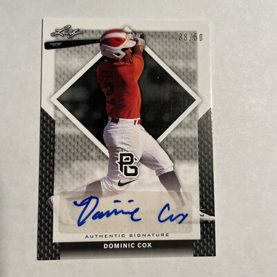 2016 Leaf Perfect Game National Showcase Black AUTO /50 #BA-006 Dominic Cox