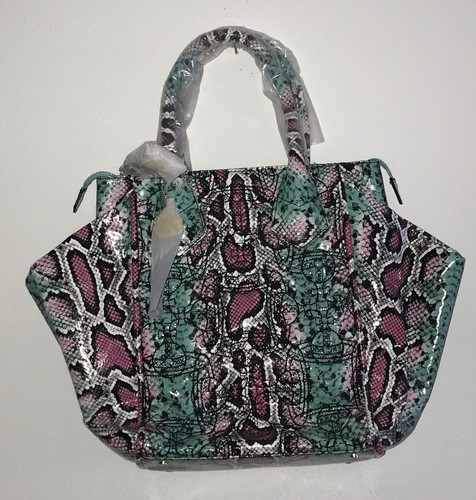 BOLSO DE MANO VIVIENNE WESTWOOD MAYFAIR FRILLY CON IMPRESIÓN DE SERPIENTE, 20"" con bolsa de polvo, ¡descontinuado! - Imagen 4 de 17