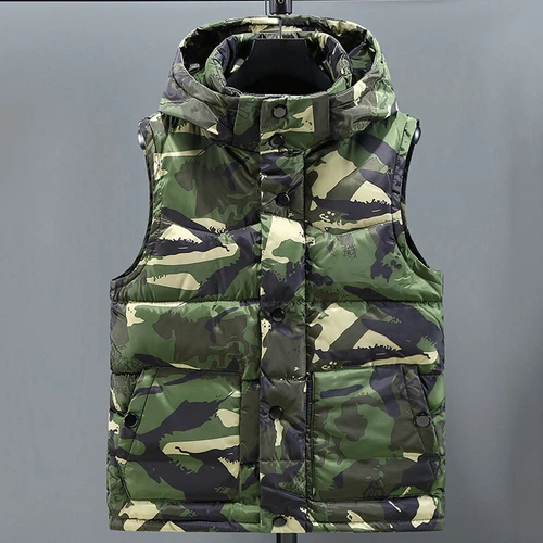 Herren Warm Wattierte Weste Gesteppt Camouflage Winterweste Ärmellose Jacke Top - Bild 5 von 18
