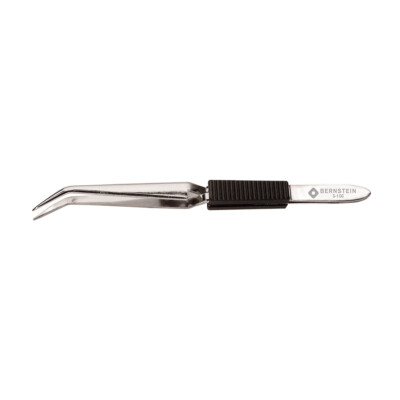Löt-Kreuzpinzette 160mm Form R29b Kunststoff Griff, No. 5-156