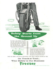 1959 Firestone Motorcycle Tires - Vintage Ad