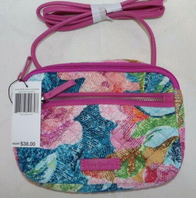 VERA BRADLEY Iconic RFID Little Crossbody - Superbloom - Pink - Exact One - NWT