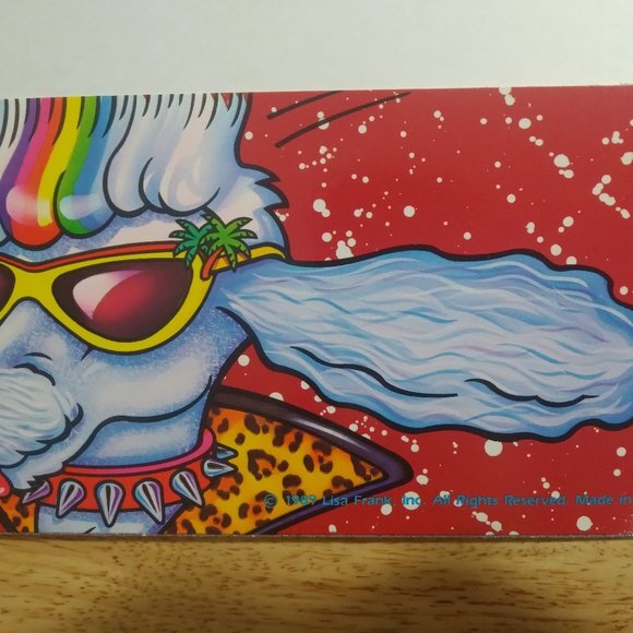 Vintage Lisa Frank Skateboarding Poodle Stuart Hall #8494 Folder