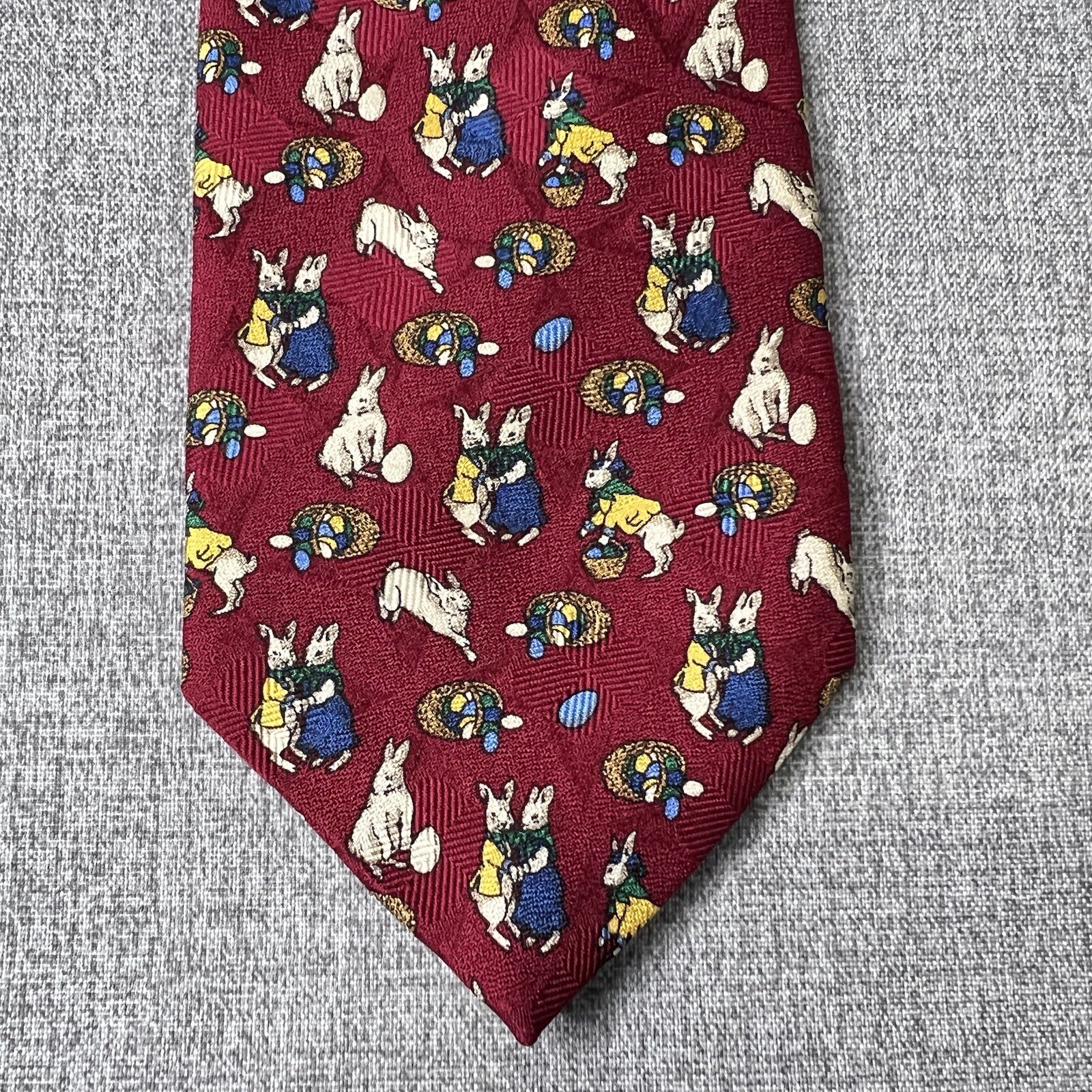 Robert Talbott Tie Silk Rabbit Easter Eggs Bunny … - image 3
