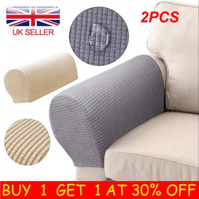 2pcs Removable Arm Stretch Sofa Couch Chair Protector Armchair Covers Armrest eBay